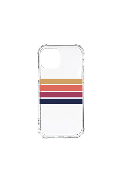 bestcase Carcasă spate antișoc pentru Apple iPhone 12 Mini, linii retro, AS 1479