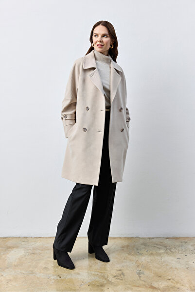 KENT Belted Stone Color Short Coat