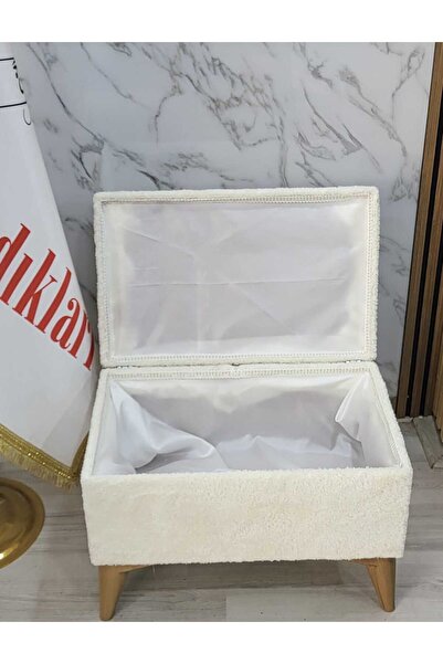 Kırçova Tekstil KİLİ ÇEYİZ SANDIĞI GELİN NİŞAN SANDIĞI BOHÇA TAKIMI PELUSLU PUFF OLARAKDA KULANISLI KIRÇOVA