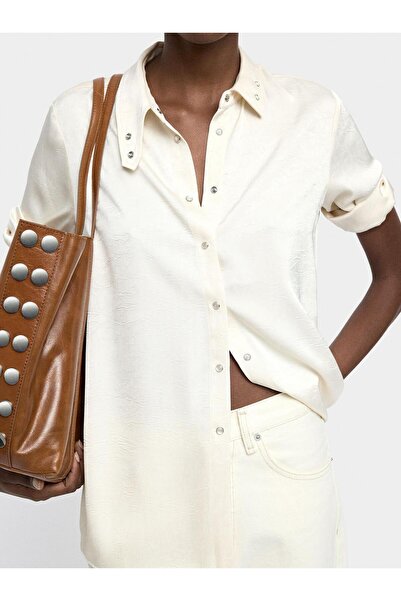 PARFOIS Yakası Detaylı Ve Büzgü Efektli Gömlek