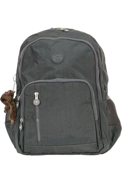 Pippa Yogi Dört Bölmeli Krinkıl Okul ve Günlük Sırt Çantası - Kız ve Erkek - Koyu Gri - CNT8030-05