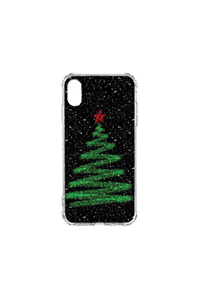 bestcase Carcasă spate antișoc pentru Apple iPhone XR, model brad de Crăciun,...