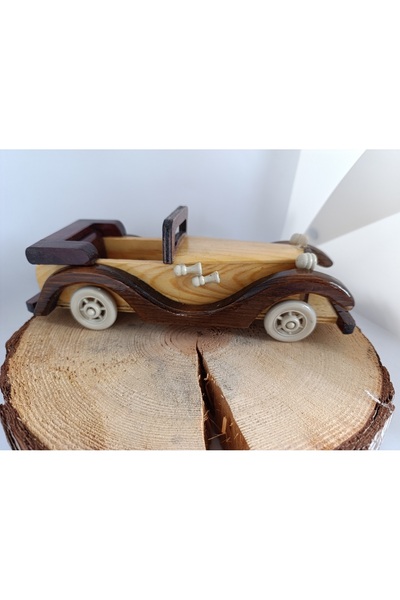 BalıkHediyelik AHŞAP NOSTALJİK ARABA / BÜYÜK BOY AHŞAP ARABA –MDL1004