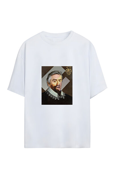 GraffTee تي شيرت روبرت دي نيرو من القطن مقاس كبير للجنسين