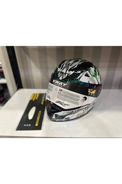 Sway Kask Sw 850 Whıte/green Full Face