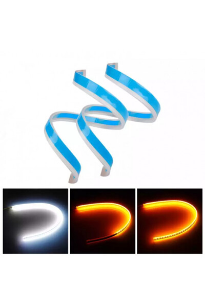 Led Light Alex Banda led drl alb + semnal secvential 45 cm