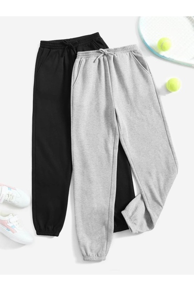 JustBS Unisex Παιδικό Σετ 2 τεμαχίων Jogger Παντελόνι Φόρμας Άνετης Εφαρμογής