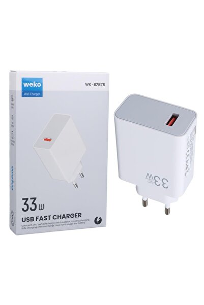 Powermaster Weko WK-27875 M11 Beyaz 33 Watt Turbo Usb Şarj Başlık Adaptörü