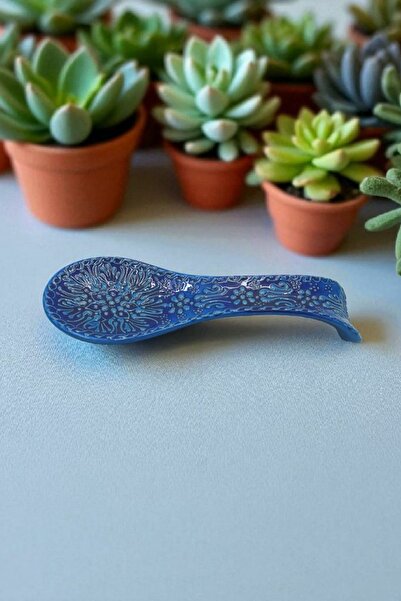Beytuna Ceramic Handmade Blue Spoon Rest