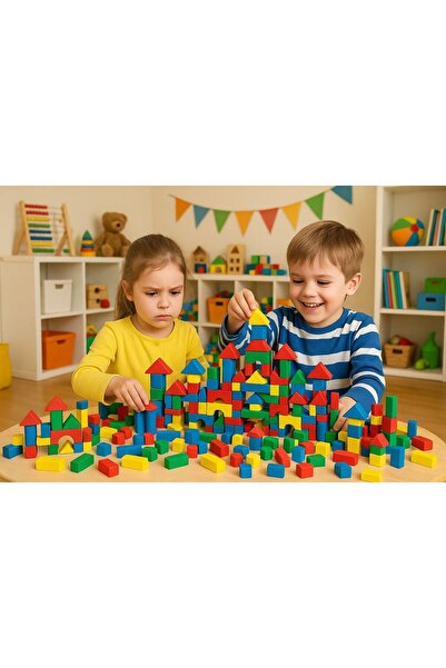 NUNU 100 Pieces Wooden Building Blocks |   Educational Intelligence and Skill Game