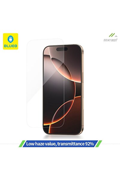 BLUEO B iPhone 16 Pro Full Clear Full Cover HD Uygulama Aparatlı Cam Ekran Ko...
