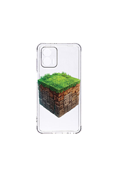 bestcase Carcasă spate antișoc pentru Motorola Edge 50 Fusion, Minecraft Worl...