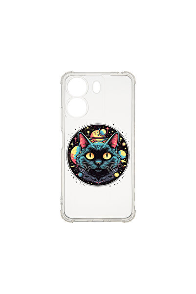 bestcase Carcasă spate antișoc pentru Xiaomi Redmi 13C, Mystic Black Cat, AS ...