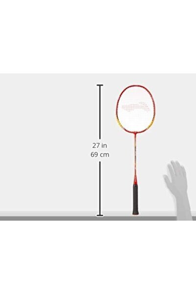 Li-Ning مضرب تنس الريشة XP 900 PV Sindhu Signature | ألومنيوم | مُثبّت | أحمر/برتقالي