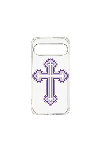 bestcase Carcasă spate antișoc pentru Google Pixel 9 Pro, cruce mov, AS 1789