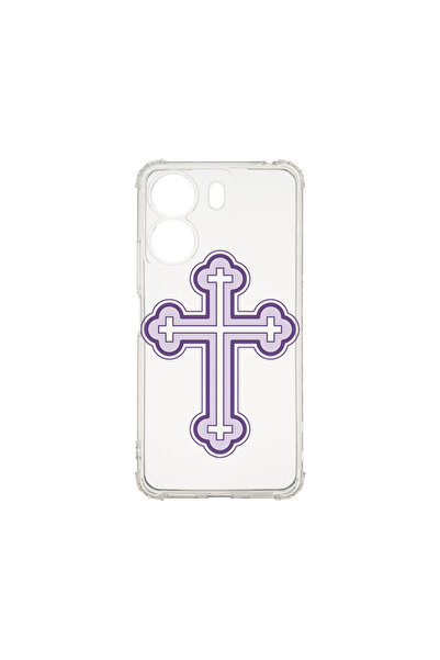 bestcase Carcasă spate antișoc pentru Xiaomi Redmi 13C, Purple Cross, AS 1789