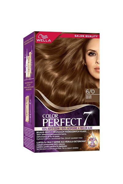 Wella Vopsea de par permanenta Color Perfect Blond Inchis 6/0, 135ml
