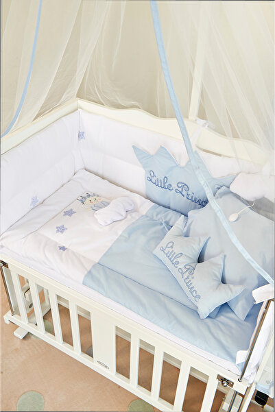 Aybi Baby Mother's Side Crib Fabric 50*90 cm - Little Prince Blue