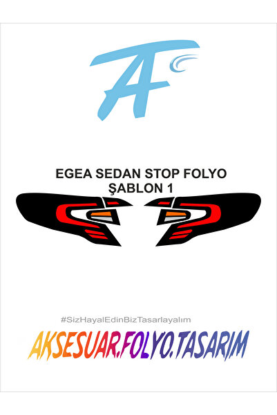 aksesuar folyo tasarım Fiat Egea Sedan Stop Folyo