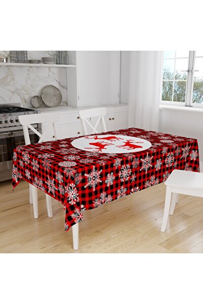 HZR مفرش طاولة منقوش لعيد الميلاد، مقاس 120x160 سم