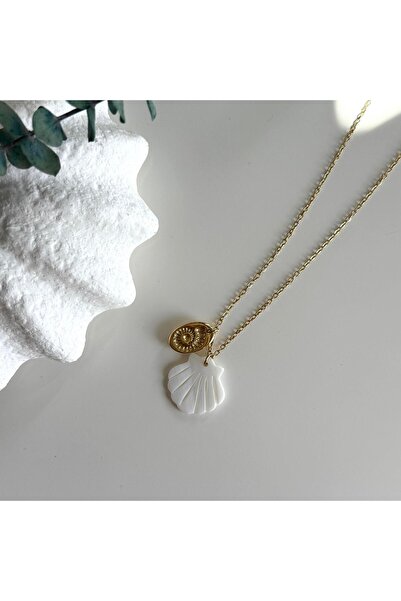 Alice İsstanbul Steel Pearlescent Seashell Necklace