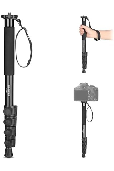 NEEWER 61"/155cm Camera Monopod Stand, Aluminum Alloy Portable Travel Video Monopod Pole with 1/4" 3