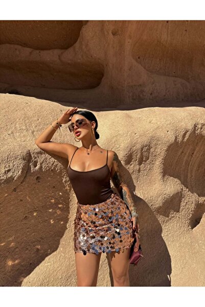 orjinal blue b Mini Skirt Powder Pink Jeremy Big Sequined