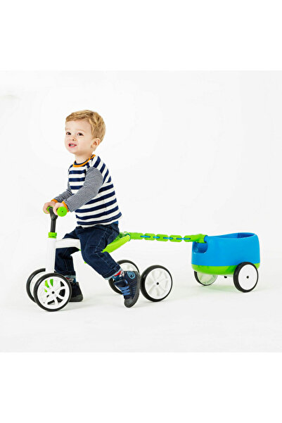 Chillafish Children's tricycle, Chillafish, RideOn Quadie, Lightweight with trailer, 3.8 Kg, For 1 - 3 years, Lime