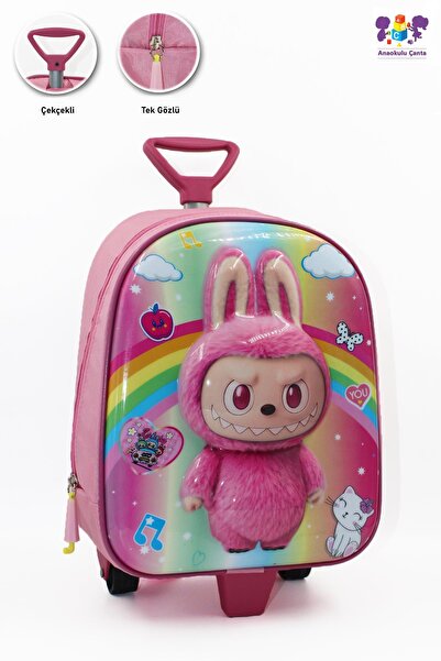 Mashotrend Bulut Labubu Çekçekli Anaokulu Çantası - Çocuk Çanta - Kreş Çantas...