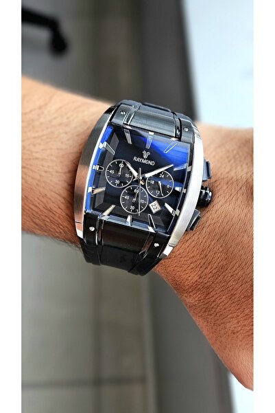 Raymond Rym-A2039M Men's Wristwatch - 316 Steel Case - Colored Glass - Silicone Band - 100% Original