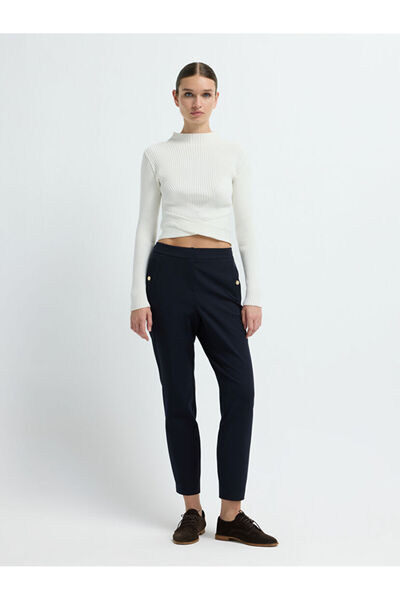 adL Metal Aksesuarlı Cepli Pantolon