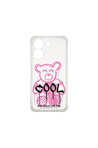 bestcase Carcasă spate antișoc pentru Xiaomi Redmi 13C, Teddy Bear Cool Pink,...