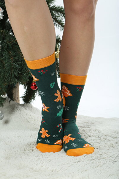 Socks Tunnel Colorful patterned socks with New Year's star cookies