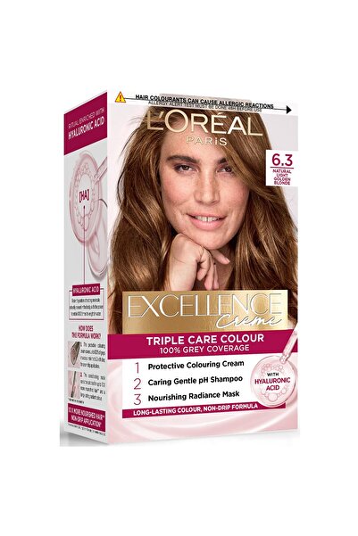 L'oreal Vopsea de par permanenta Paris Excellence Creme, 6.30 Blond Inchis Auriu, 192 ml