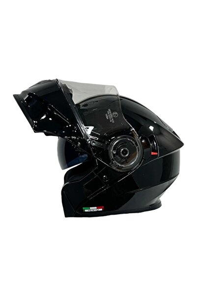 Sway Kask 926 Parlak Siyah Çene Açılır