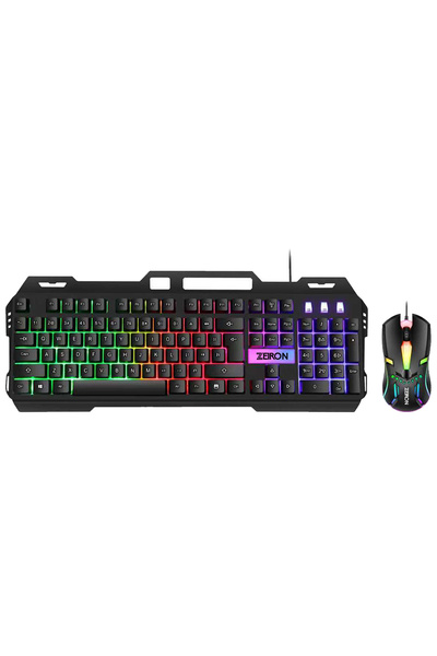Zeiron T450 Suspanded Cool Q Türkçe Işıklı RGB Klavye Mouse Set