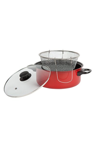 Vanora Home Non-stick Frying Pot with Lid and Basket Vanora, 24 cm