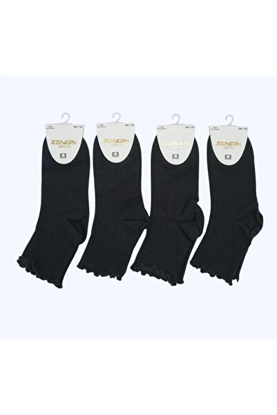 RAPAPA Bamboo 4-Piece Ruffled Women's Short Socks 3300.60S