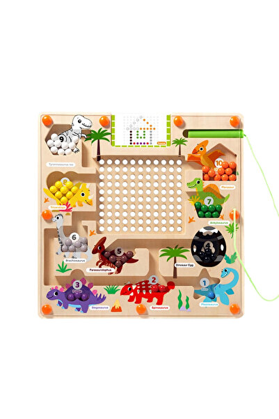 Factory Price Toddler Wooden Magnetic Bead Maze Puzzle Toy