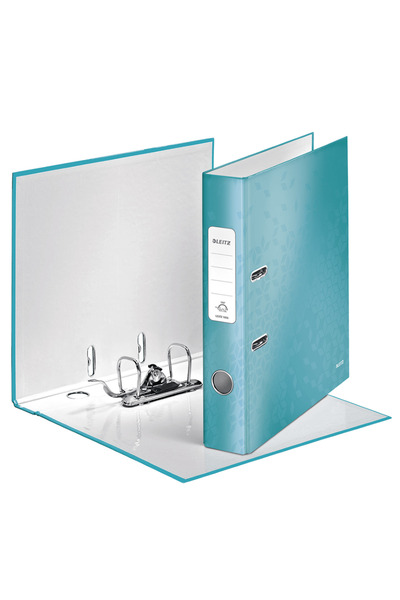 Leitz Biblioraft 180° WOW laminated cardboard A4 52 mm turquoise