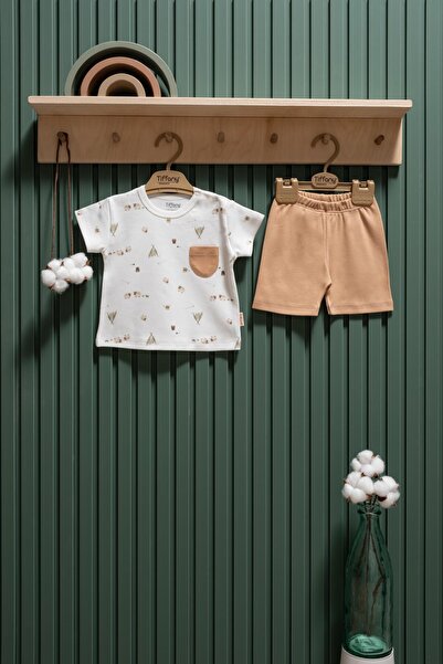 Tiffany Happy Lambs Organic Theme Shorts Set