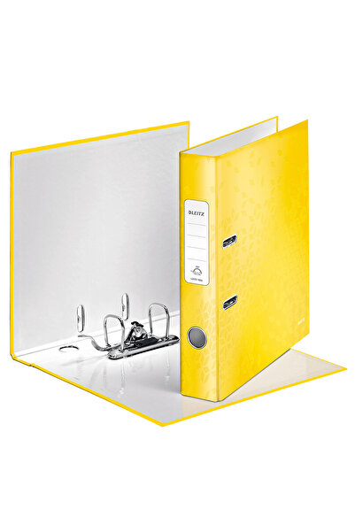 Leitz Biblioraft 180° WOW laminated cardboard A4 52 mm yellow