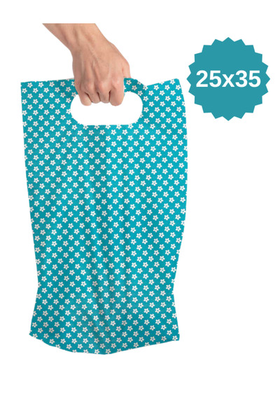 MEZ-PACK 25x35 hediyelik poşet heidye poşeti el geçme poşet 100 adet