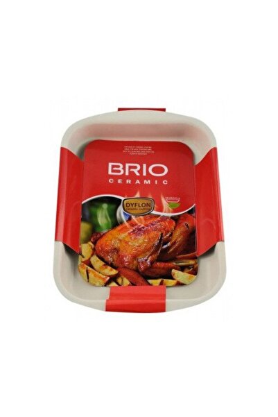 BRIO Rectangular Tray, Ceramic, Forged Aluminum, Double Ceramic Dyflon Layer, 2mm Thickness, 35.5x24