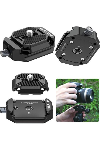 ulanzi F38 Camera Quick Release Plate w 1/4" to 3/8" Screw Thread, Quick Release System QR Plate Cam
