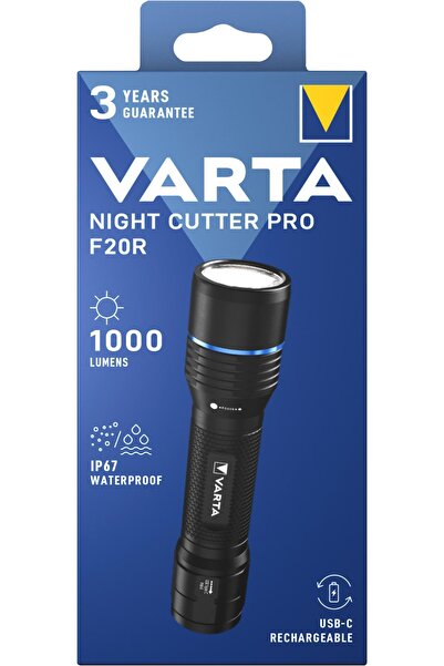 Varta Night Cutter Pro F20R El Feneri-Şarj Edilebilir