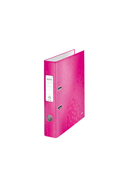 Leitz Biblioraft 180° WOW laminated cardboard A4 52 mm pink