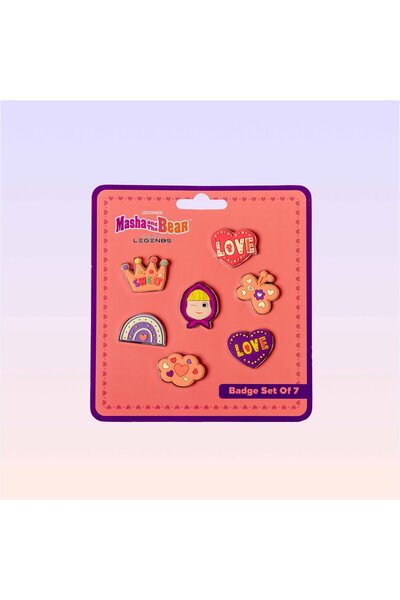 The Land Of Legends Maşa 7'li Rozet Seti - Maşa ile Koca Ayı