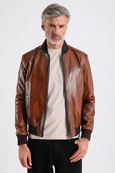 MQ Leather سترة جلدية أصلية من ماروكين لوكاس للرجال