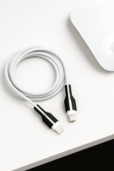 SORA DESIGN Apple Lightning ve USB-C Kablo Koruyucu Aparat – Dayanıklı Uç Kor...